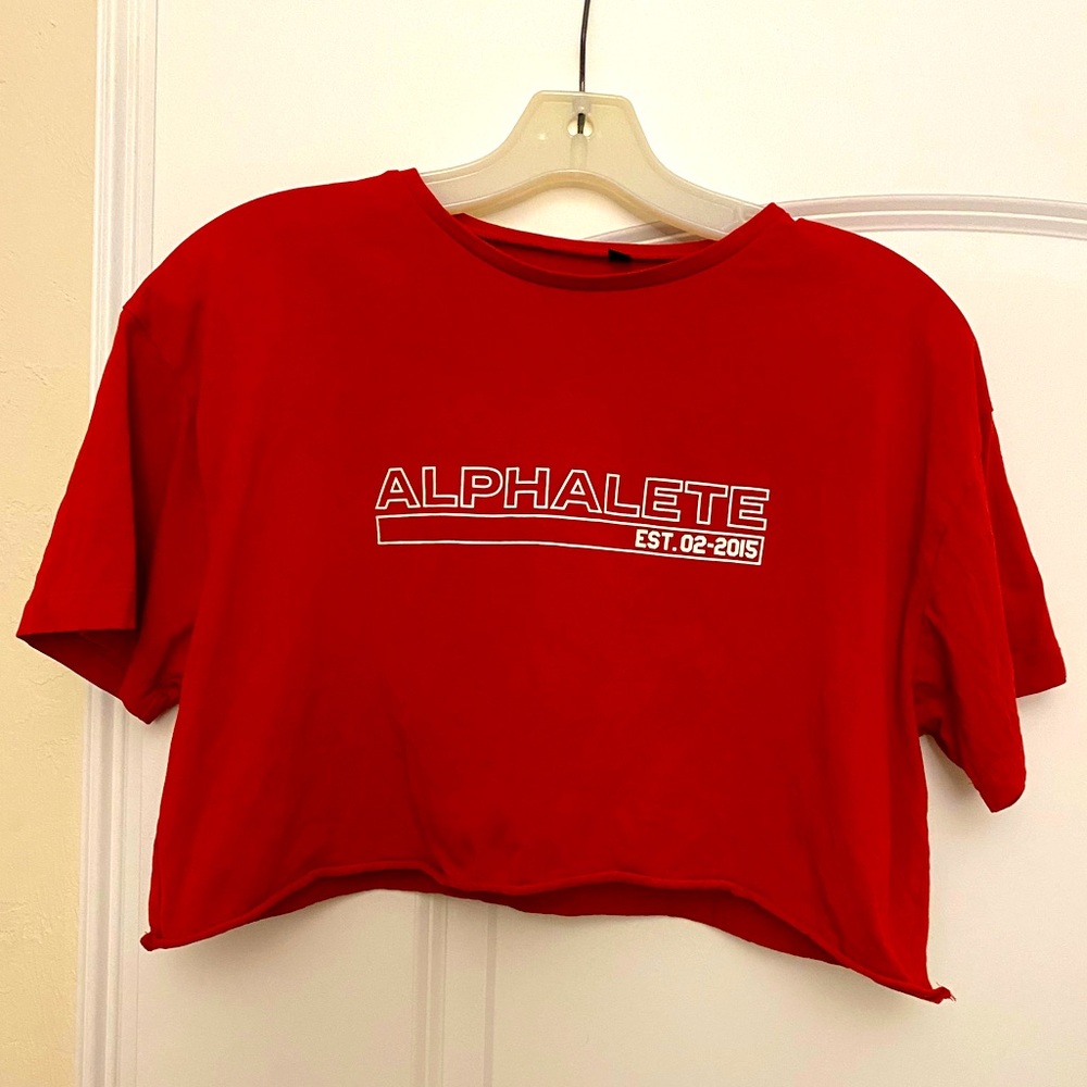 Alphalete Red Crop